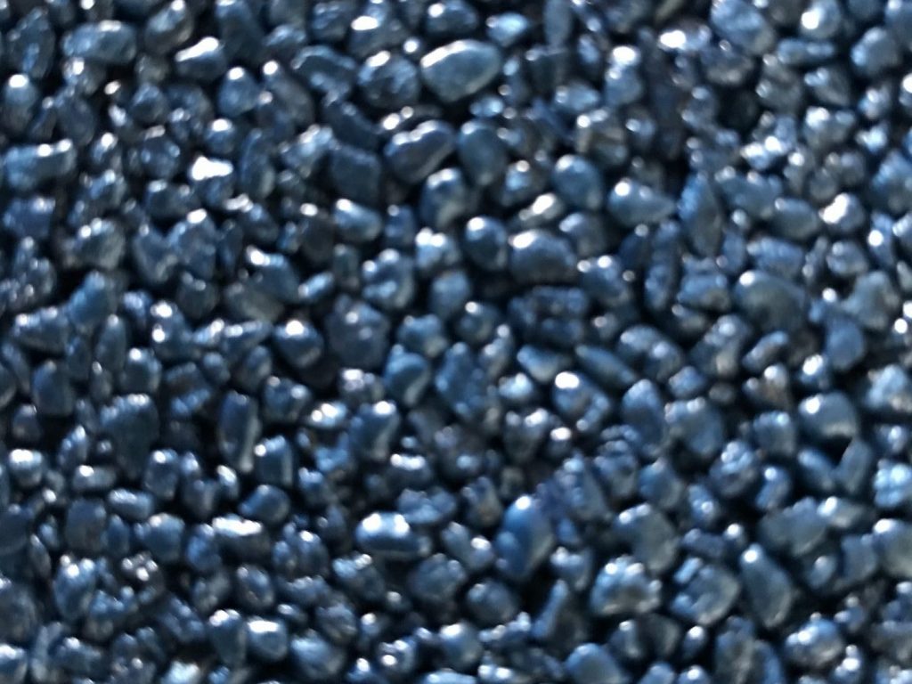 Steinteppich Farbmuster Metallic blau 7