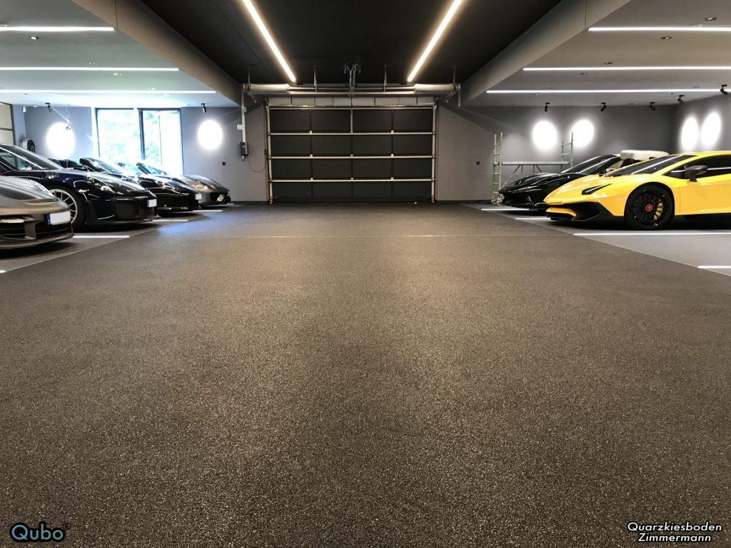 Garage Steinteppich Porsche Lamborghini