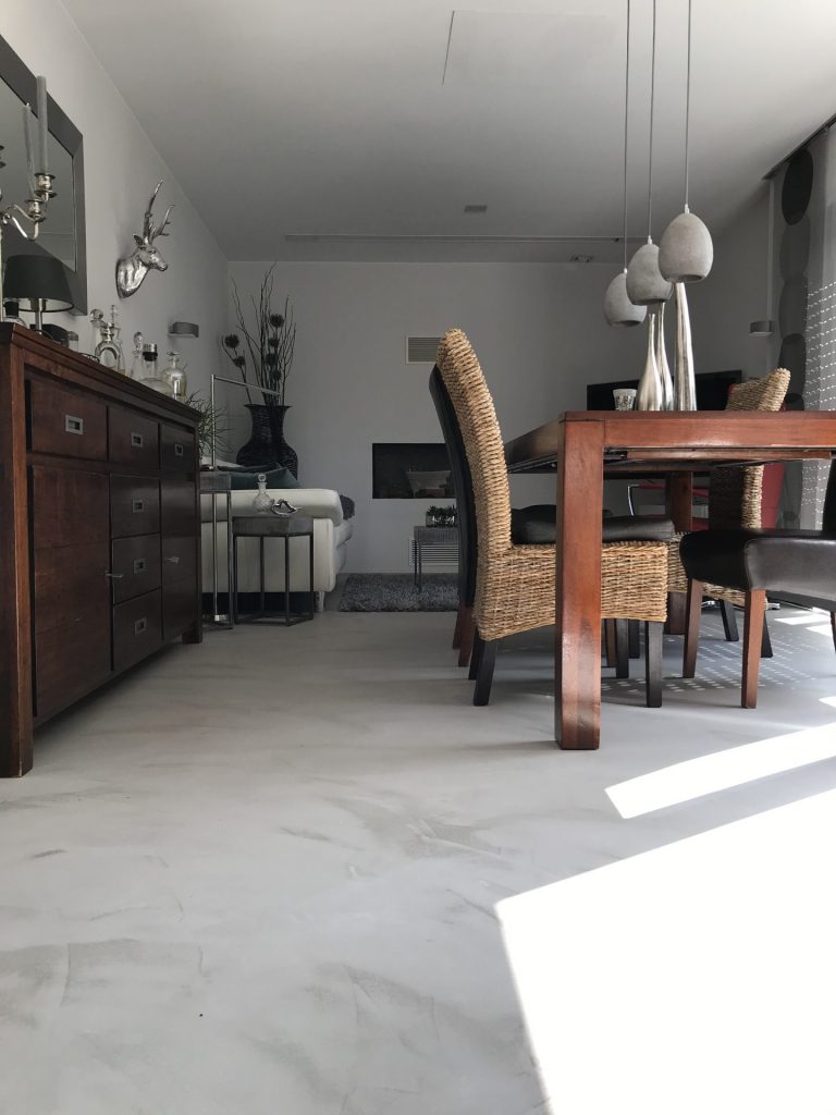 Wohnzimmer Mikrozement